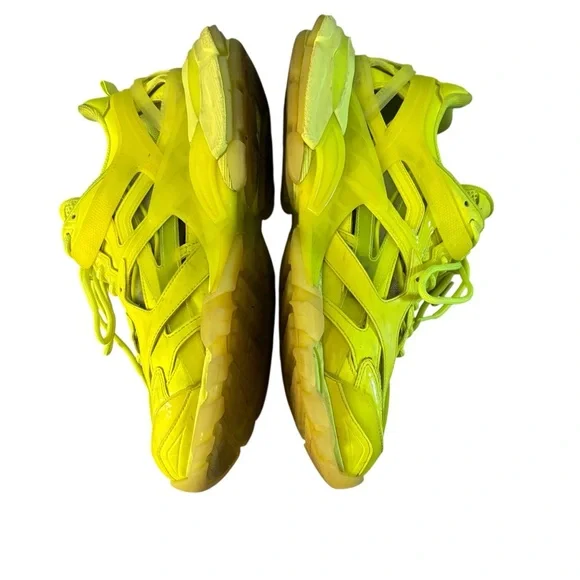 Balenciaga Track 2.0 Neon Yellow Rare Clear Sole Sneakers Men’s 12